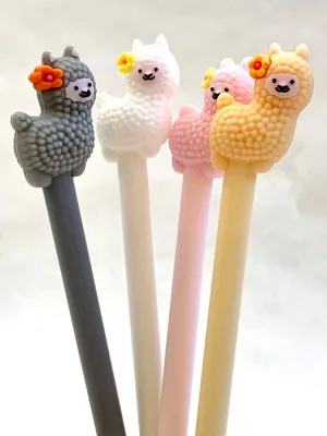 X 22252 LLAMA FLOWER Gel Pen-DISCONTINUED
