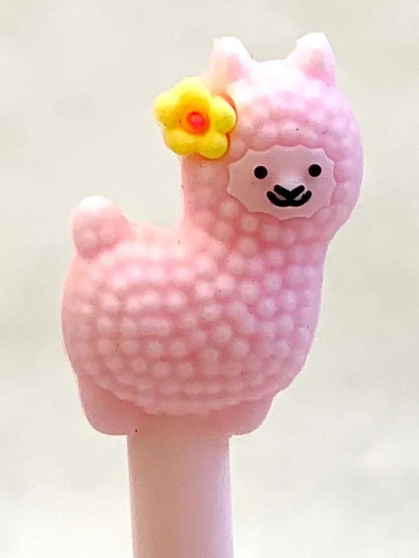 X 22252 LLAMA FLOWER Gel Pen-DISCONTINUED