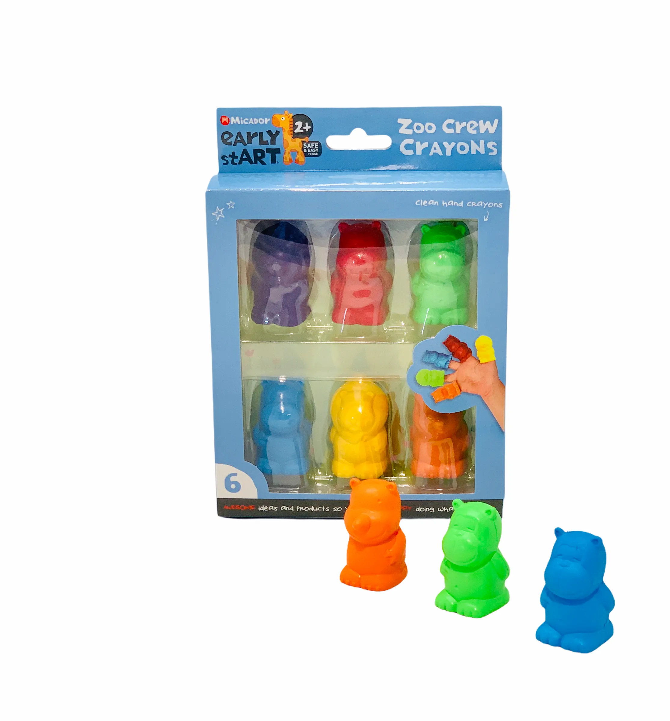 Zoo Crew Crayons 6 Pack